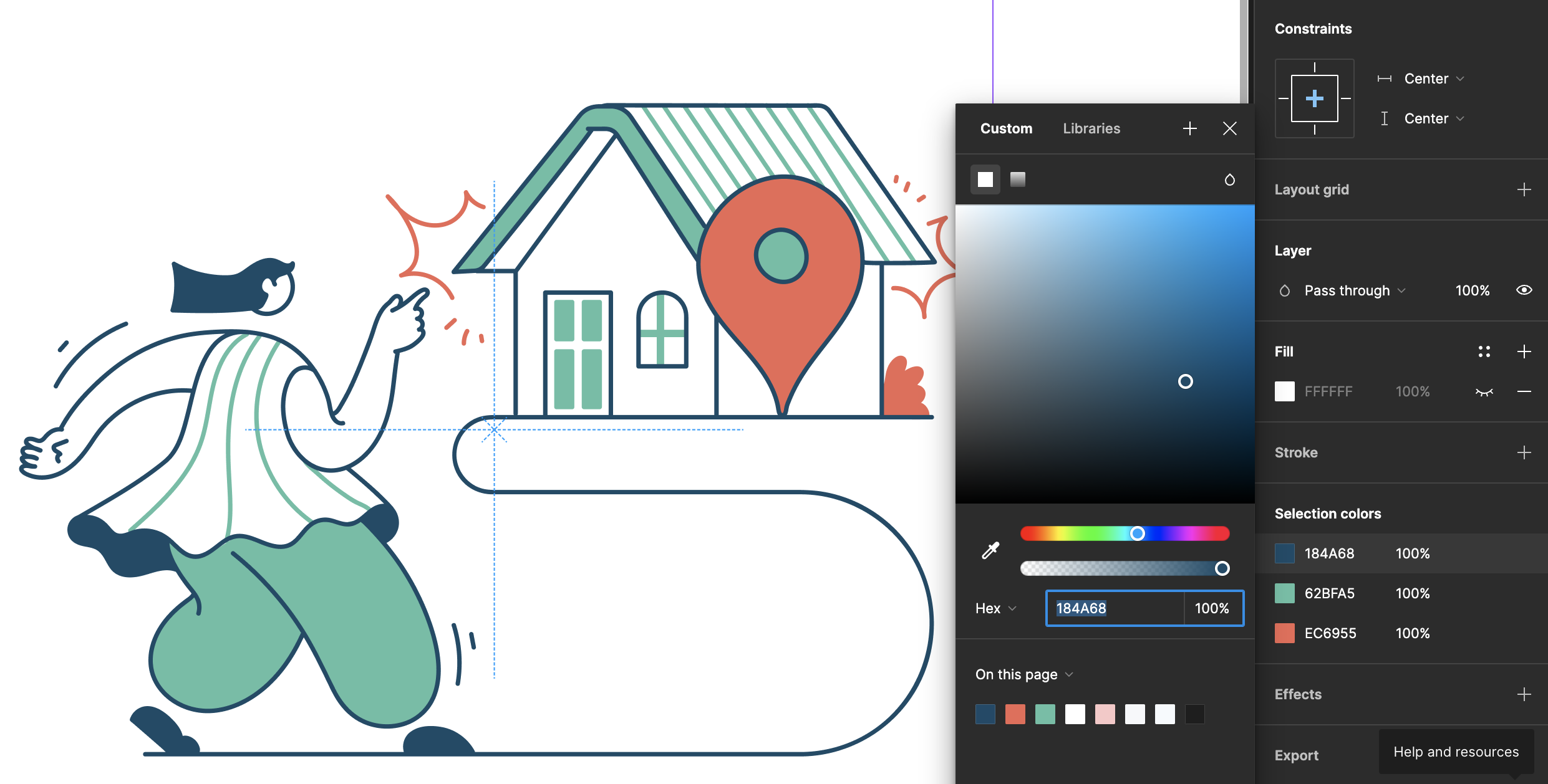 Easily adjust illustration colors in figma